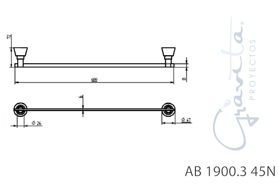 Toallero AB 1900.3 45N - GRAVITA