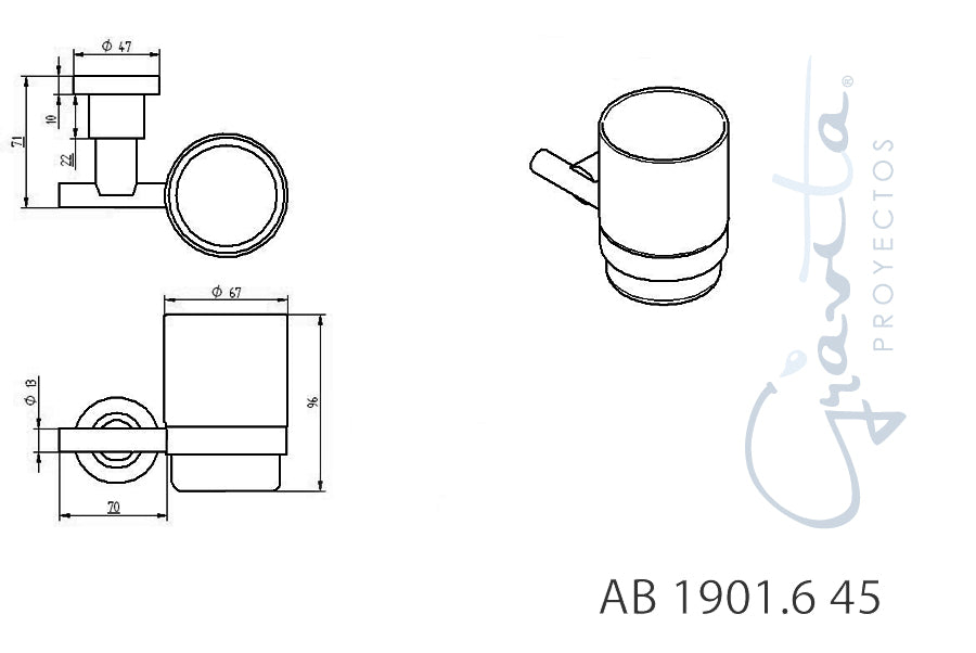 Portavaso AB 1901.6 45 - GRAVITA