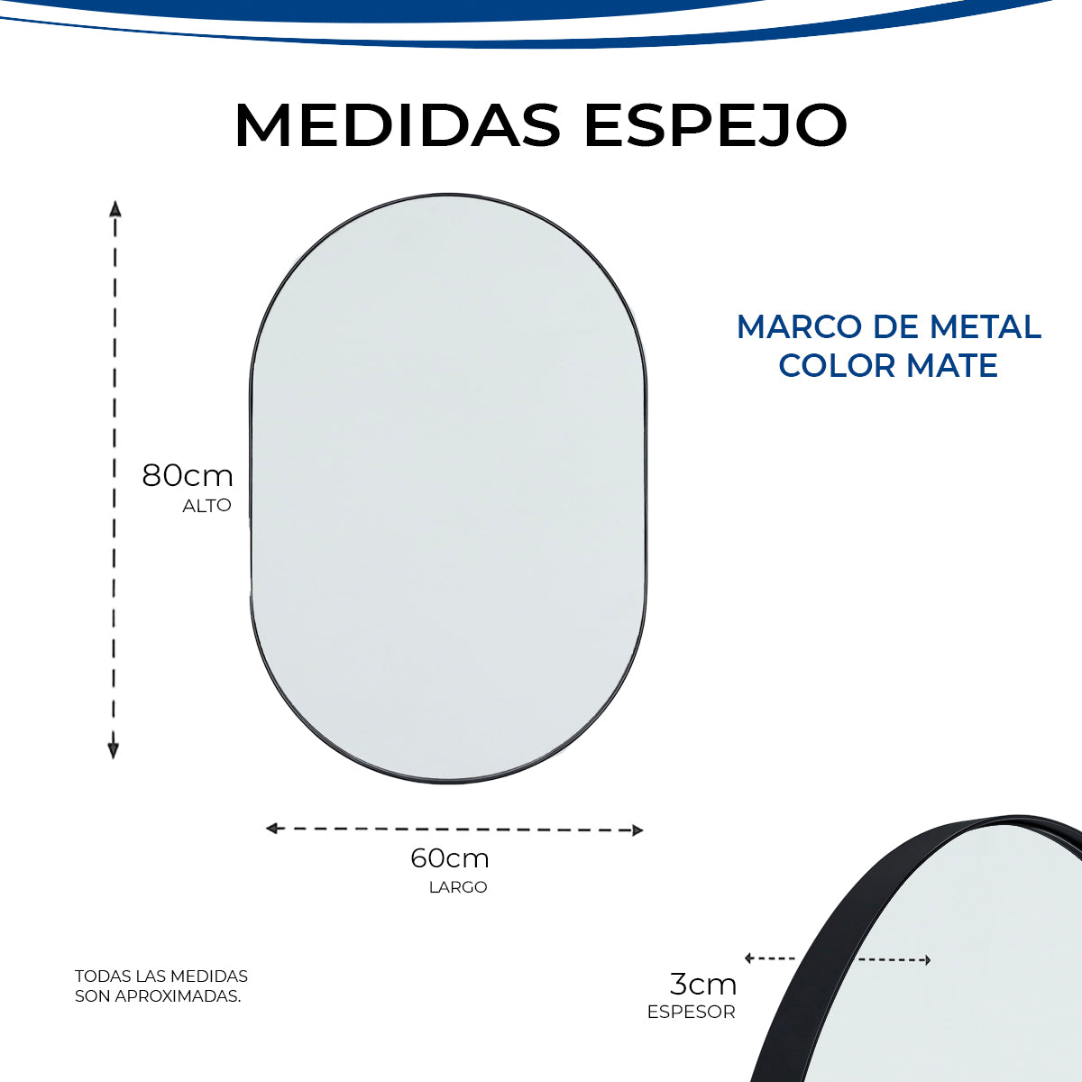 Espejo Alexandra 60B - GRAVITA