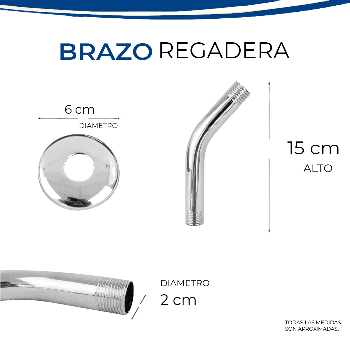 Brazo para Regadera BR 1871 145 - GRAVITA