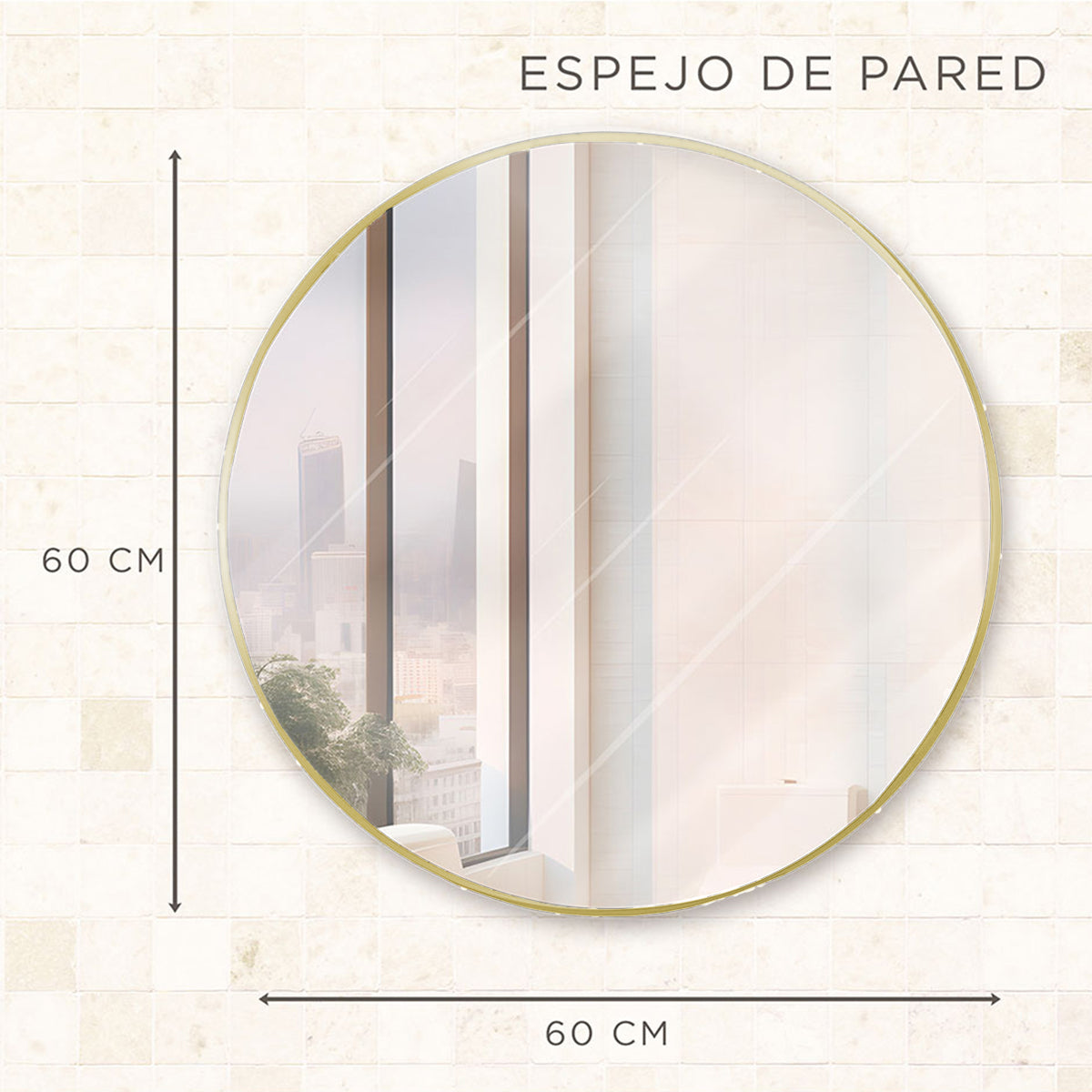 Espejo Emily 60 Gold