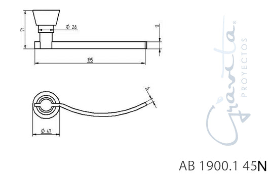 Toallero AB 1900.1 45N - GRAVITA