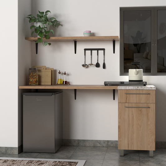 Gabinete de 50 cm con puerta y cajón - Natural Rockford