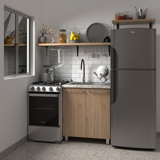 Gabinete 80 cm con tarja - Natural Rockford