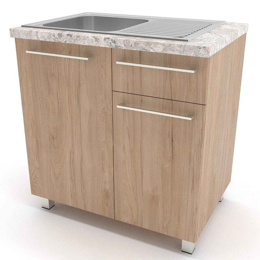 Gabinete 90 cm con tarja - Natural Rockford