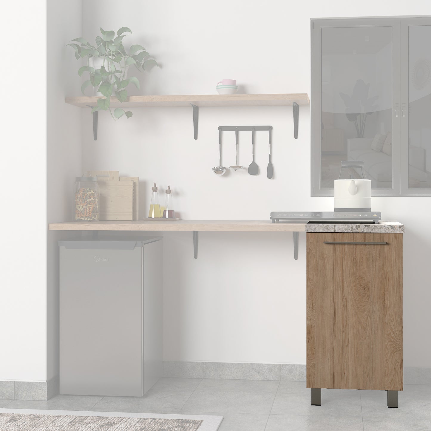 Gabinete 50 cm con puerta - Natural Rockford