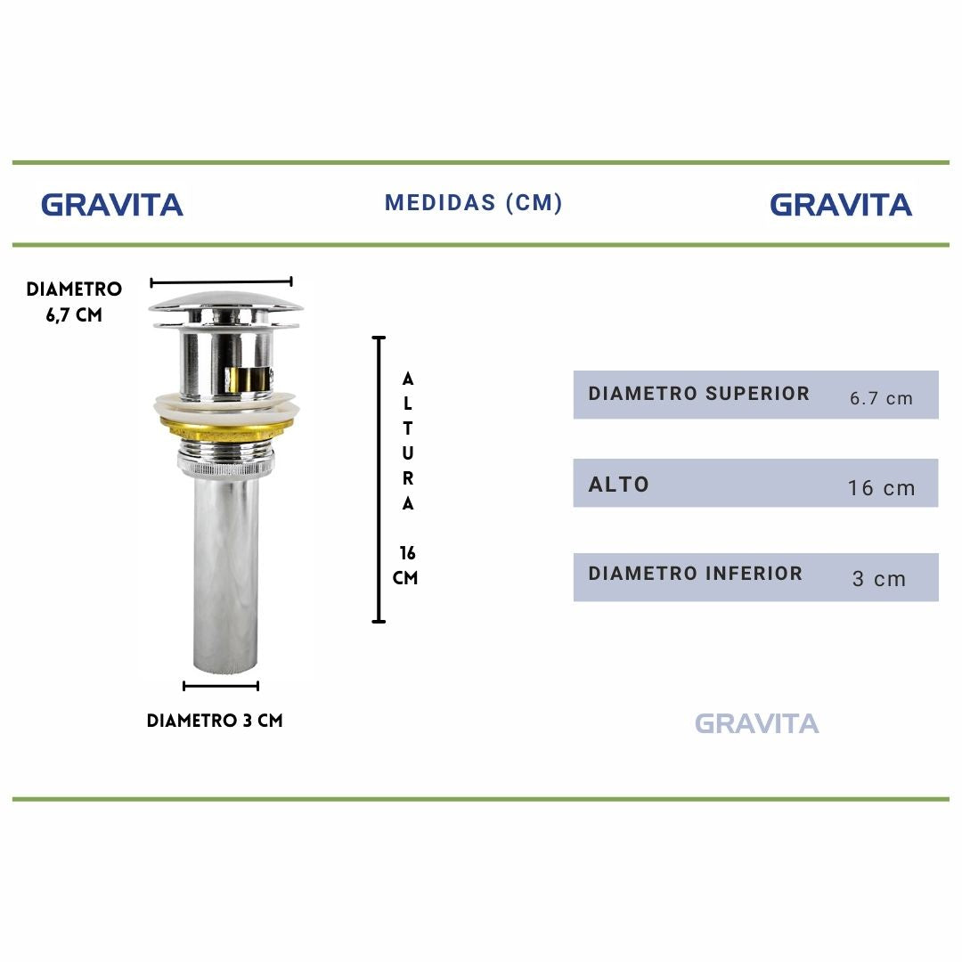 Contra con rebosadero para lavabo PP 1235 147