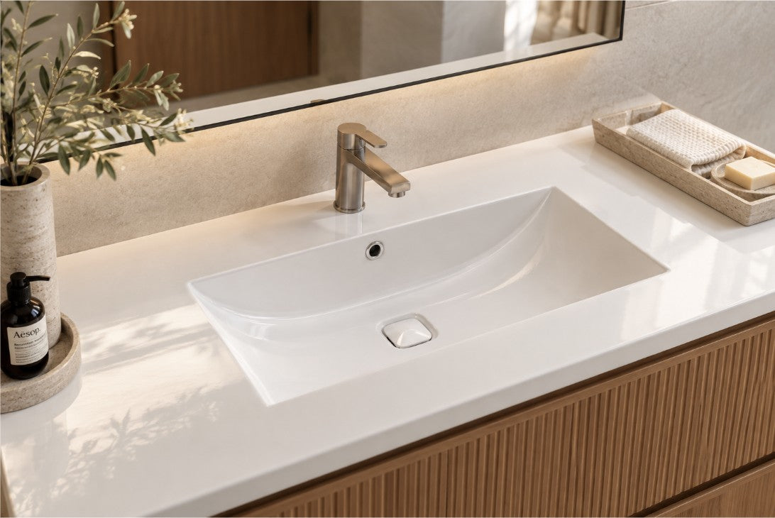 Lavabo CUB 0100 166 ambientado - GRAVITA